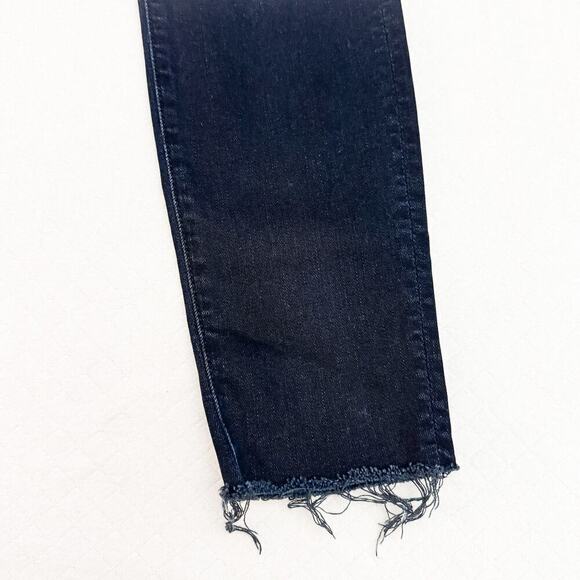 Mother High Waisted Looker Ankle Fray Last Call Denim Jeans Dk Wash Size 26 - Picture 8 of 10
